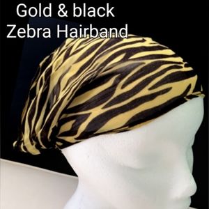 Lot of 2: Revlon Hair Band & Animal Print Heart Pendant